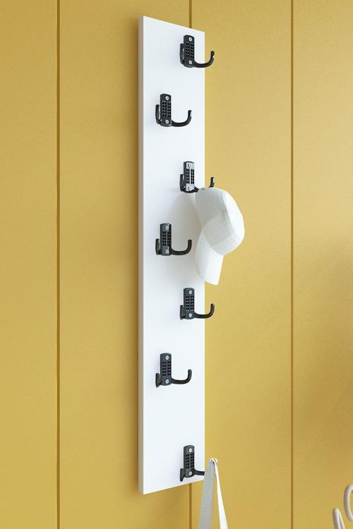 Portmanto Duvar Askılığı Elbise Askılığı Beyaz ASKI-009-1 - 75 cm