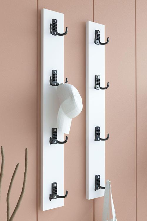 Portmanto Duvar Askılığı Elbise Askılığı Beyaz ASKI-011-1 - 75 cm