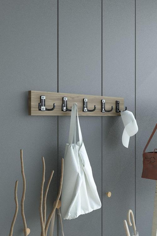 Portmanto Duvar Askılığı Elbise Askılığı Ceviz ASKI-001-2 - 50 cm