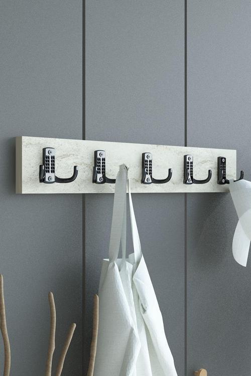 Portmanto Duvar Askılığı Elbise Askılığı Traverten ASKI-001-8 - 75 cm