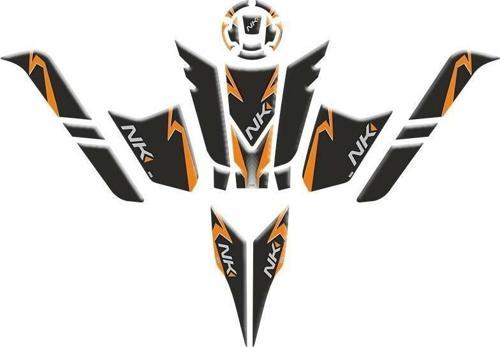 Tank Pad Full Set 003 Cf Moto 250nk 2023 Siyah Turuncu