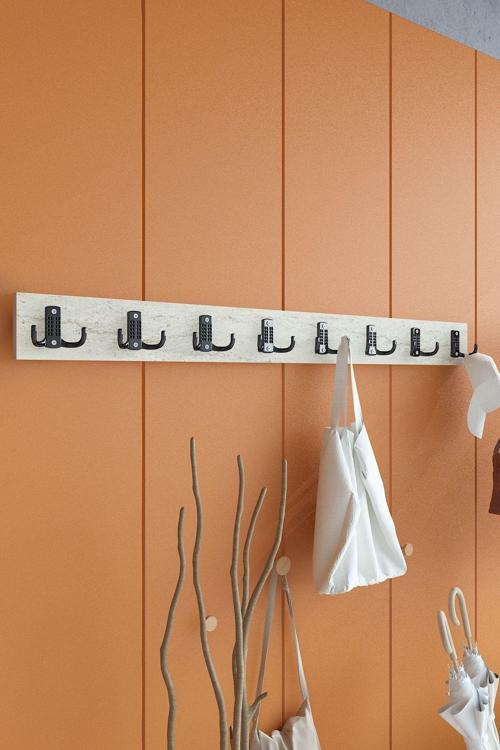 Portmanto Duvar Askılığı Elbise Askılığı Traverten ASKI-007-8 - 90 cm