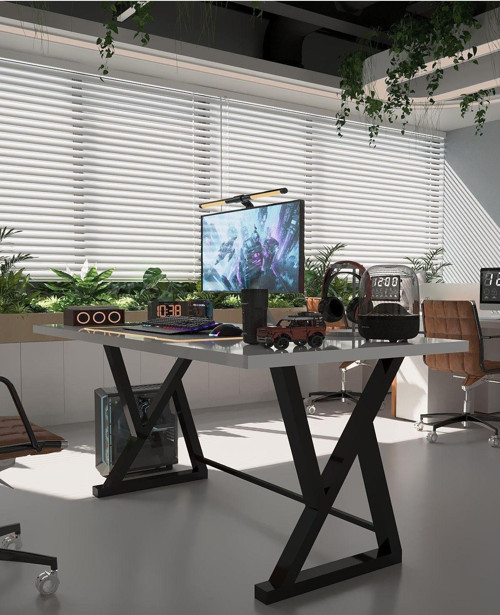 Profesyonel Ofis Masası OF75001-1-180 Beyaz 36 mm Kalınlık - 180 X 75 cm