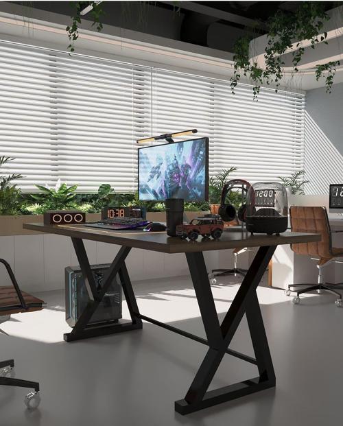 Profesyonel Ofis Masası OF75001-2-140 Ceviz 36 mm Kalınlık - 140 X 75 cm