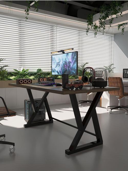Profesyonel Ofis Masası OF75001-2-180 Ceviz 36 mm Kalınlık - 180 X 75 cm