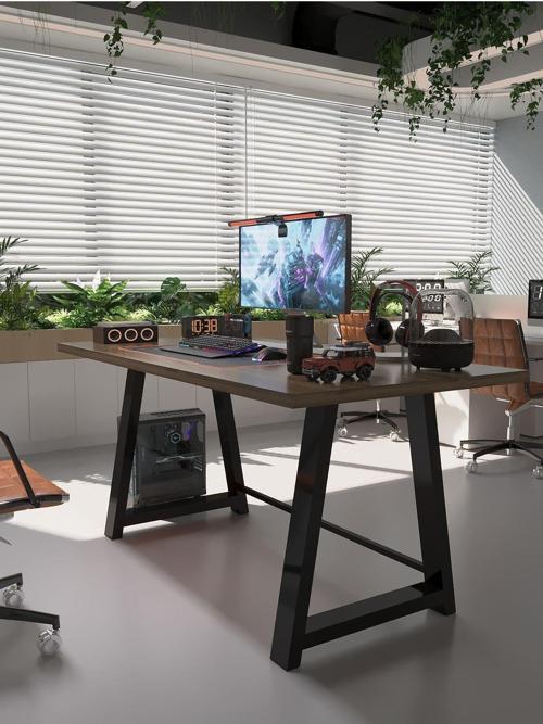 Profesyonel Ofis Masası OF75003-2-140 Ceviz 36 mm Kalınlık - 140 X 75 cm