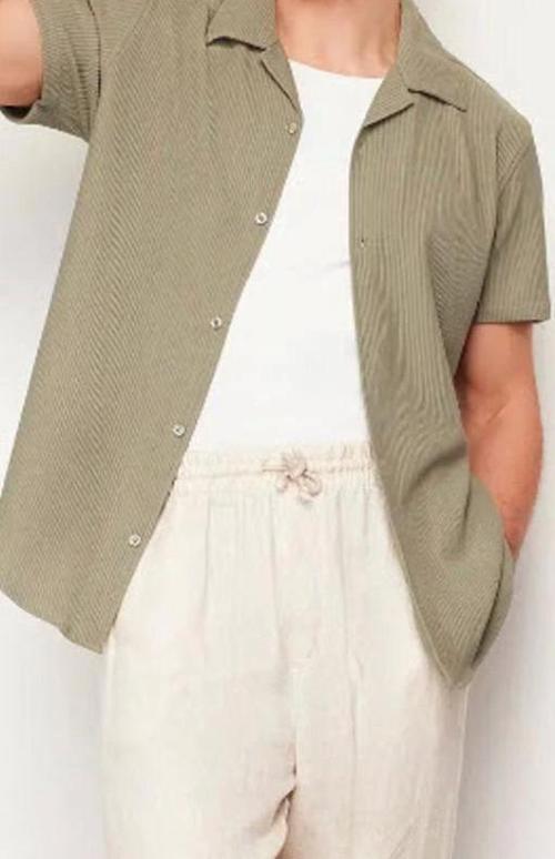 Moda Erkek Apaş Yaka Düz Desen Günlük Regular Fit Apaş Yaka Yazlık Gömlek