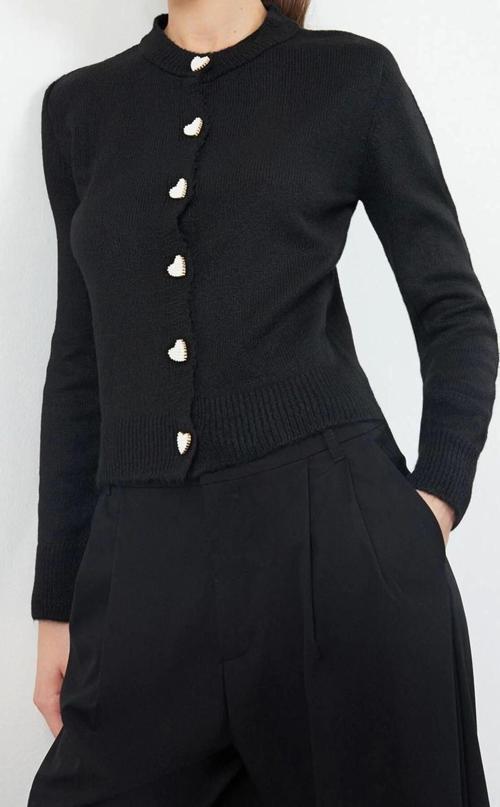 Kadın Modern Tarz Regular Bisiklet Yaka Regular Triko Hırka