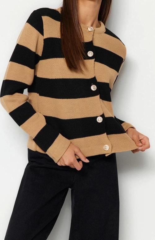 Kadın Modern Tarz Regular Bisiklet Yaka Regular Triko Hırka