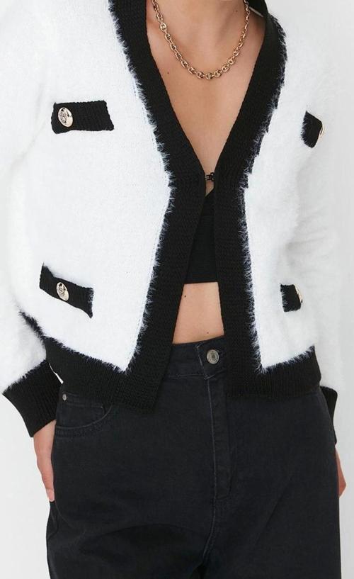 Kadın Modern Tarz Regular V Yaka Regular Triko Hırka