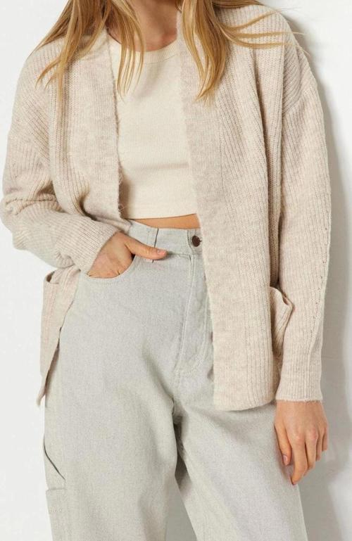 Kadın Modern Tarz Oversize V Yaka Regular Triko Hırka