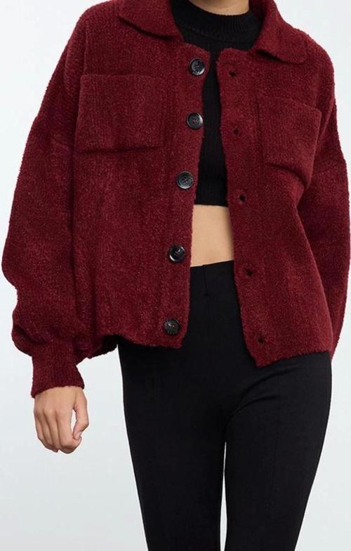 Kadın Modern Tarz Regular Polo Yaka Regular Triko Hırka