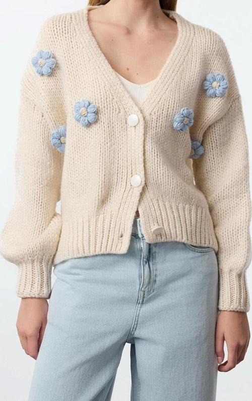 Kadın Modern Tarz Regular V Yaka Regular Triko Hırka