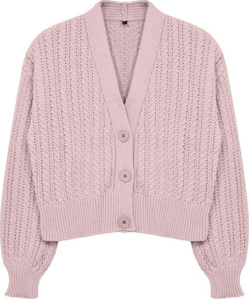 Kadın Modern Tarz Regular V Yaka Crop Triko Hırka