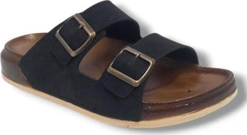 55201-25 Deri Çift Bant Anatomik Terlik 36-40
