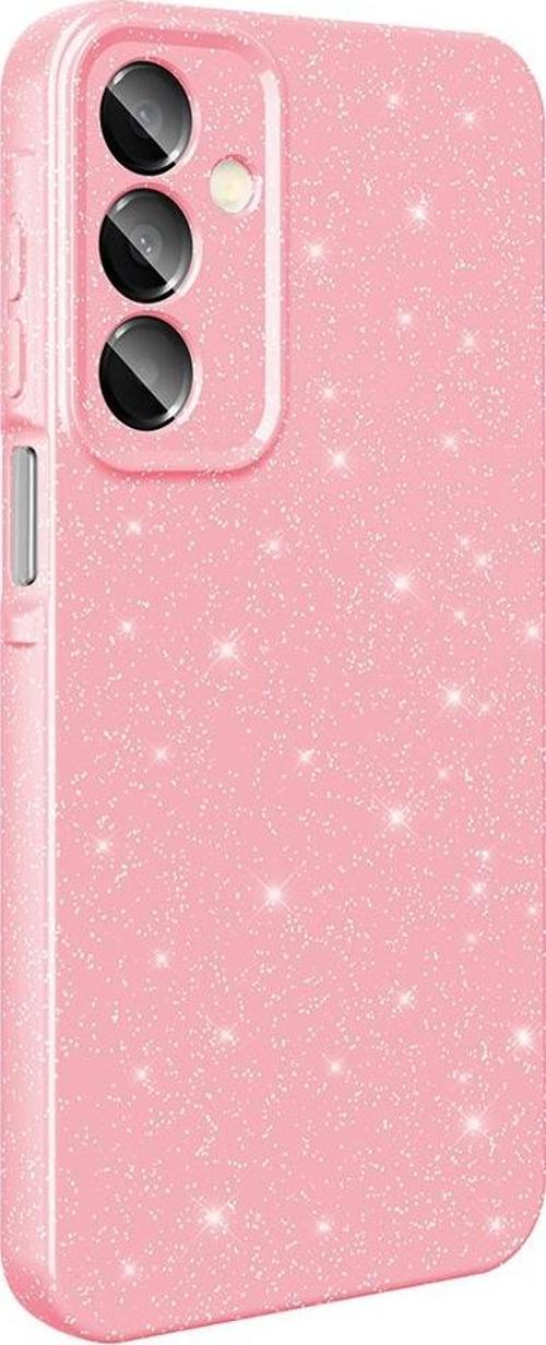 Galaxy A16 Kılıf Kamera Korumalı Simli Parıltılı Lüks Silikon
