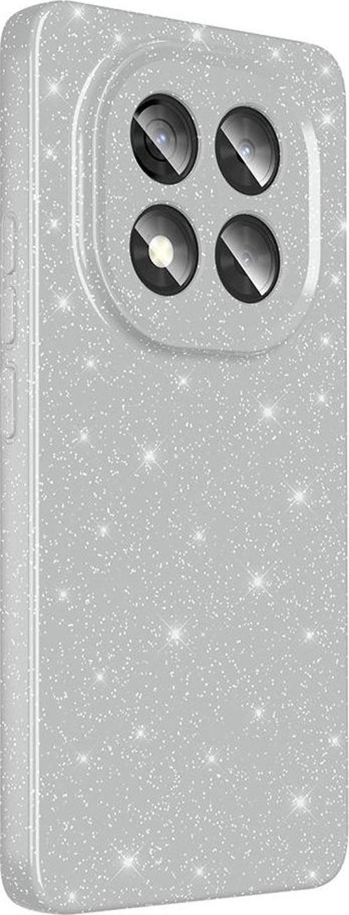 Xiaomi Redmi Note 14 Pro 4G Kılıf Kamera Korumalı Simli Parıltılı Lüks Silikon
