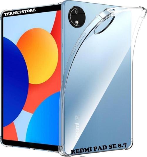 Xiaomi Redmi Pad Se 8.7 inç Kılıf Şeffaf Köşe Korumalı Crystal Clear Silikon Arka Kapak