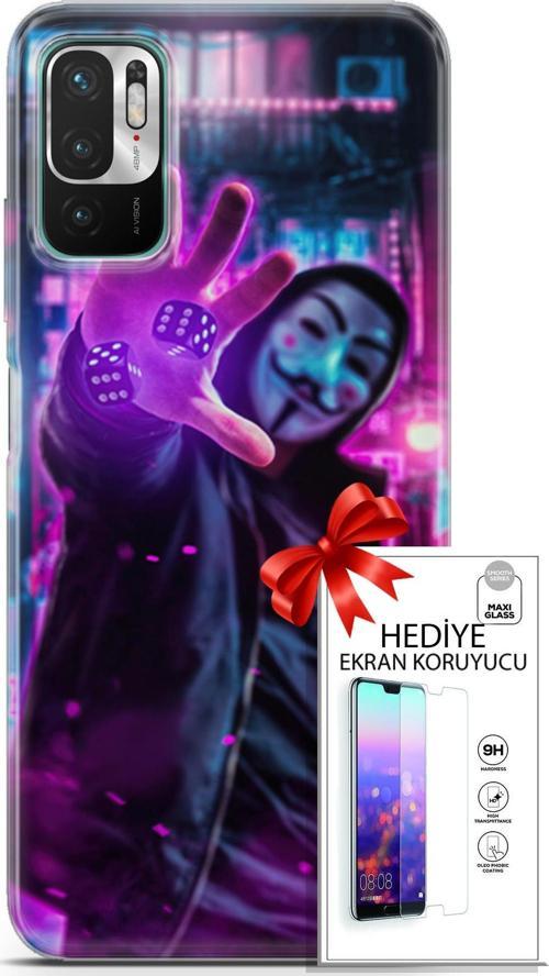 Xiaomi Redmi Note 10 5G Kılıf Orijinal Seri Algorand 04 Zarlar Silikon Kılıf + Ekran Koruyucu Full Koruma