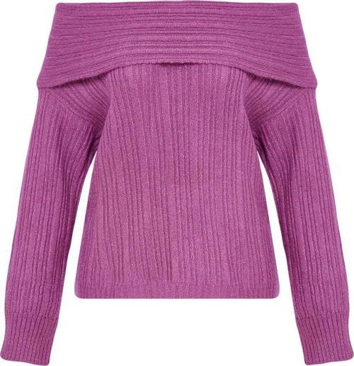 Stil Modern Kadın Regular Standart Kol Carmen Yaka Yumuşak Dokulu Triko Kazak