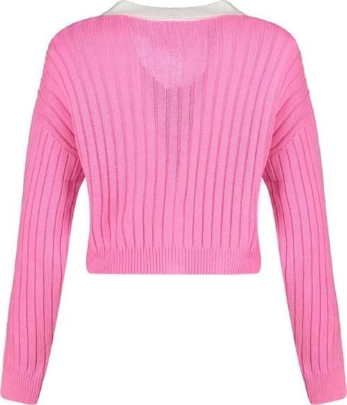 Kadın Modern Tarz Regular Bebe Yaka Crop Triko Hırka