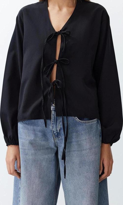 Moda Kadın Bisiklet Yaka Düz Desen Günlük Fitted Dokuma Gömlek