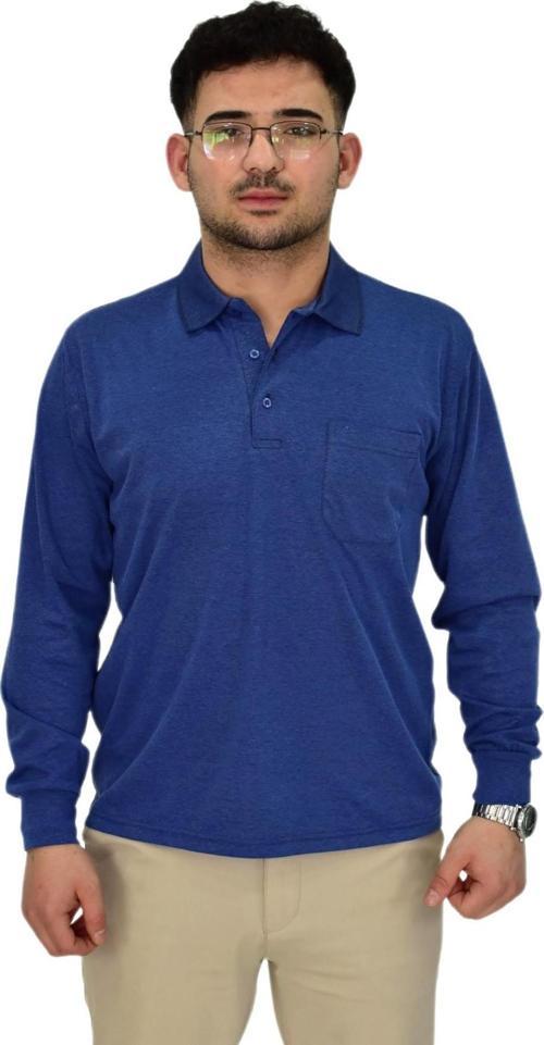 Erkek Büyük Beden Mevsimlik Polo Yaka Sweatshirt 1-6830 BGL-ST04415