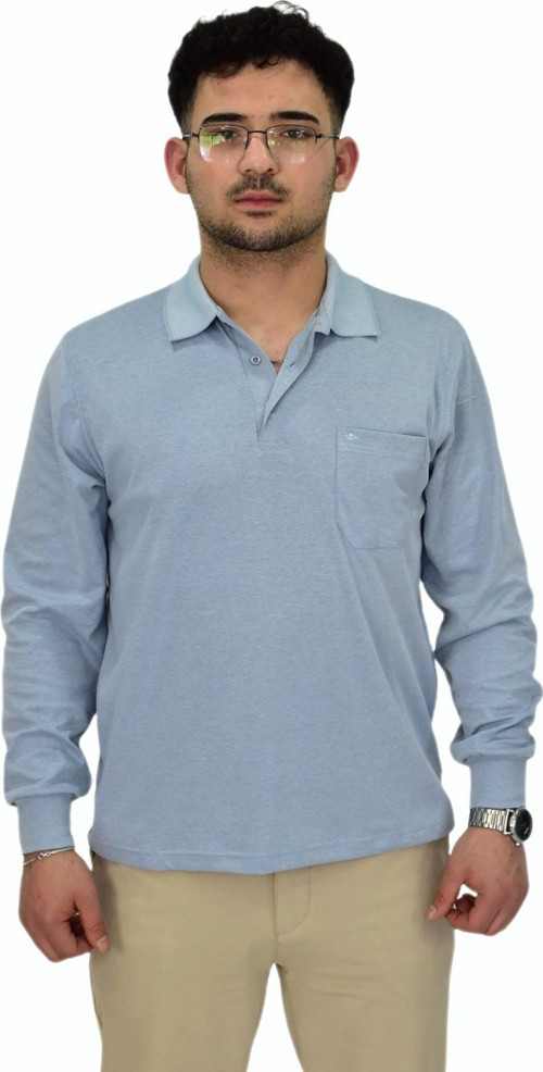 Erkek Büyük Beden Mevsimlik Polo Yaka Sweatshirt 1-6830 BGL-ST04415
