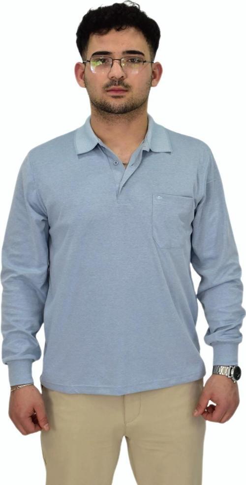 Erkek Büyük Beden Mevsimlik Polo Yaka Sweatshirt 1-6830 BGL-ST04415