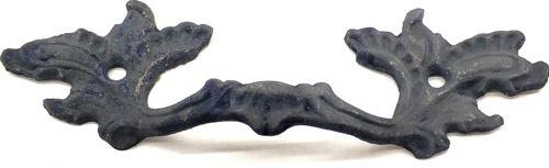 Antika Tarz Dekoratif Pirinç Çiçek Kapı Kulbu - 30x110 mm, Oksit