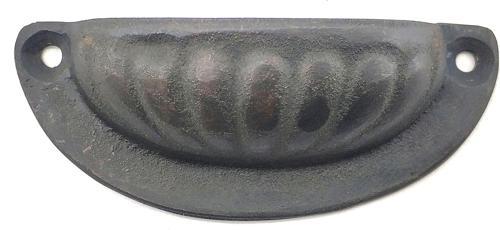 Antika Tarz Dekoratif Pirinç İstiridye Tas Kapı Kulbu - 37x87 mm, Oksit