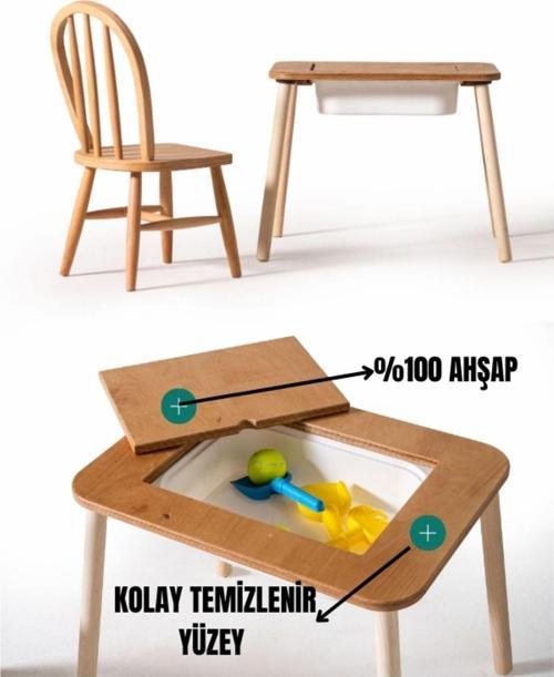 Montessori Hugo Sandalye Ve Hazneli Aktivite Masası