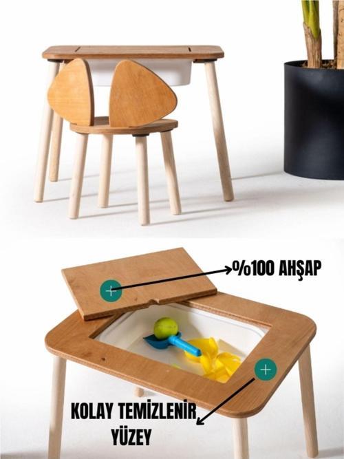 Montessori Mickey Sandalye Ve Hazneli Aktivite Masası