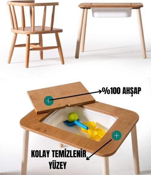Montessori Remy Sandalye Ve Hazneli Aktivite Masası