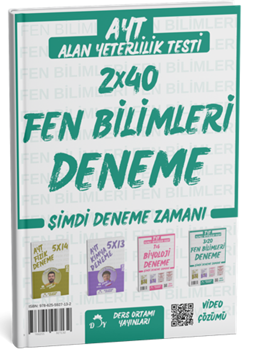 Ders Ortamı YKS AYT Fen Bilimleri 2x40 Deneme Çözümlü Ders Ortamı Yayınları