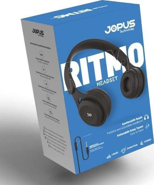 JS80 Ritmo Universal 3,5 Mikrofonlu Kulaklık Siyah