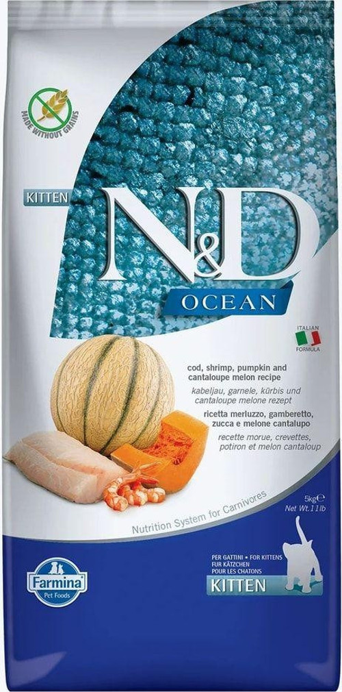 Nd Ocean Kitten Morina Balığı Karides Balkabağı Kavun Yavru Kedi Maması 5 Kg