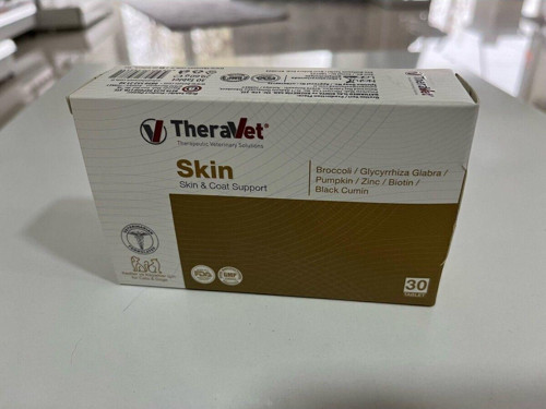 Theravet Skin Kedi Köpek Deri Ve Tüy Destekleyici Yenilebilir Tablet 30'Lu