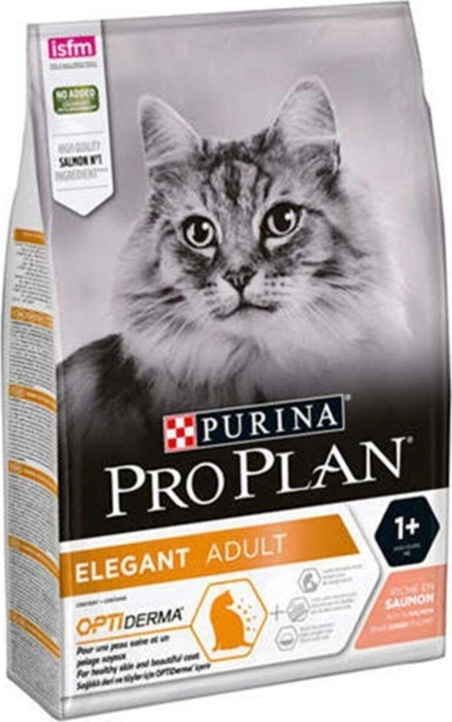 Elegant Adult Somonlu Yetişkin Kedi Maması (Hassas Deri) 3Kg