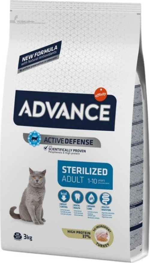 Sterilised Hindili Kısır Kedi Maması 3 Kg