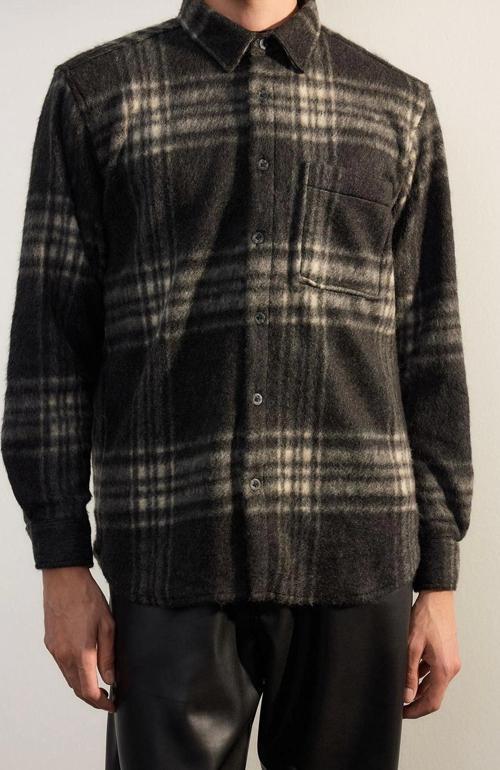 Şık Ekose Kareli Desen Gömlek Yaka Oversize Fit Kışlık Kareli Oduncu Gömlek Ceket