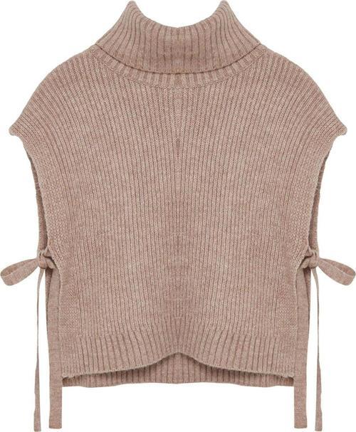 Stil Modern Kadın Crop Standart Kol Balıkçı Yaka Yumuşak Dokulu Triko Süveter