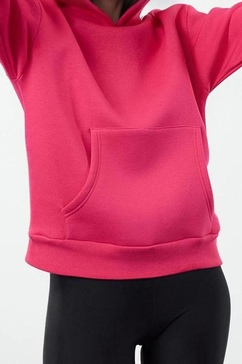 Tarz Regular Kapüşonlu Düşük Kol Regular Normal Kalıp Örme Sweatshirt