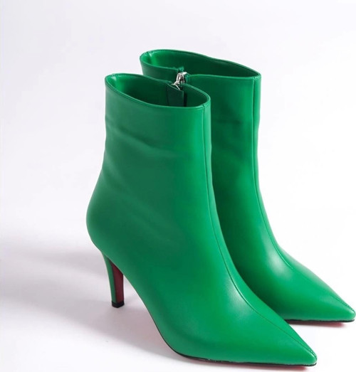 Kadın Kısa Topuklu Sivri Burun Bot Deco