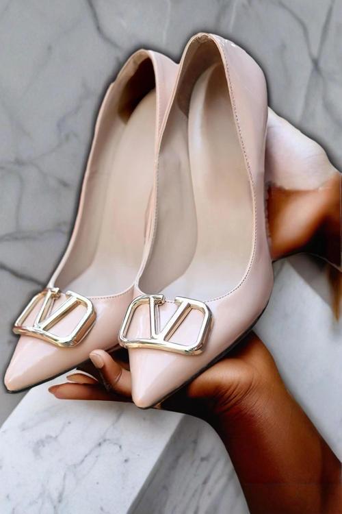 Kadın V Toka Detay İnce Topuklu Stiletto Siesa