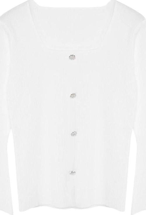 Moda Büyük Beden Kare Yaka Triko Fit Düz Desen Casual Günlük Regular Uzun Kol Bluz