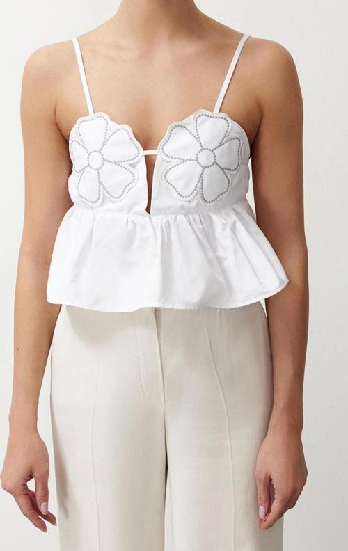 Moda Kalp Yaka Dokuma Crop Düz Desen Şık gece Crop Askılı Kol Bluz