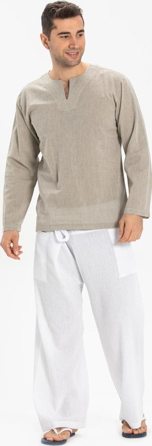 Büyük Beden Uzun Kol Şile Bezi Bisiklet Yaka Yazlık Tshirt Taş 3031