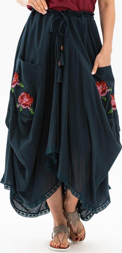 Rumeli Şile Bezi Yazlık Otantik Etek Petrol Ptrl