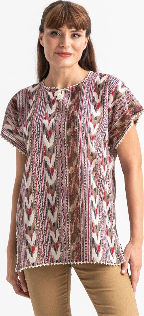 Kısa Kol Şile Bezi Kilim Yazlık Bluz Tek renk Tkrn